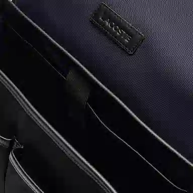 Lacoste Nylon Flap Bag Black