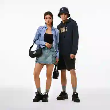 MLB Denim Shoulder Bag Navy