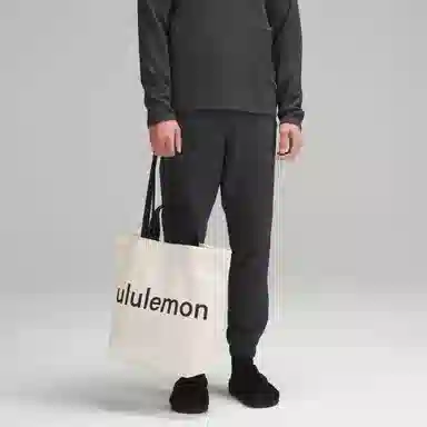 lululemon Canvas Tote Bag White/Black