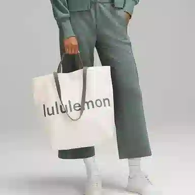 lululemon Canvas Tote Ivory/Sage