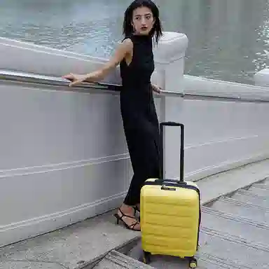 JOLLYING Mineral White Carry-On Suitcase