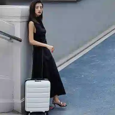 JOLLYING Mineral White Carry-On Suitcase