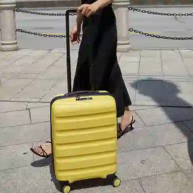 JOLLYING Mineral White Carry-On Suitcase