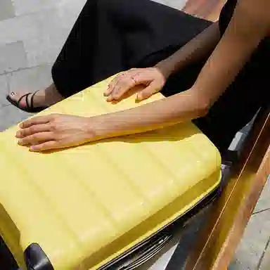 JOLLYING Mineral White Carry-On Suitcase