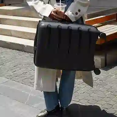 JOLLYING Mineral White Carry-On Suitcase