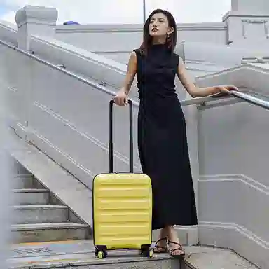 JOLLYING Mineral White Carry-On Suitcase