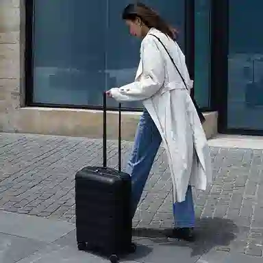 JOLLYING Mineral White Carry-On Suitcase