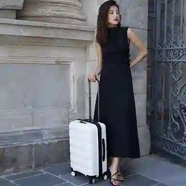 JOLLYING Mineral White Carry-On Suitcase