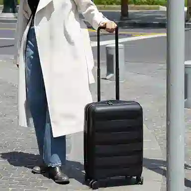 JOLLYING Mineral White Carry-On Suitcase