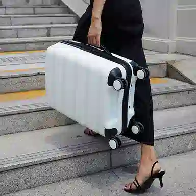 JOLLYING Mineral White Carry-On Suitcase