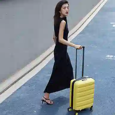 JOLLYING Mineral White Carry-On Suitcase