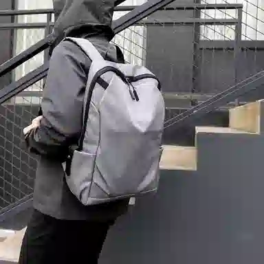 泰克森 休闲时尚 尼龙 双肩包 大号 男女同款情侣款 浅灰色,蓝色,黑色