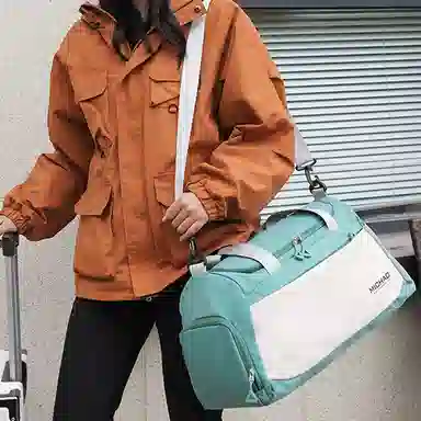 行途 大容量干湿分离 牛津布 健身包 大号 男女同款情侣款 蓝色/绿色/白色/粉色/黑色