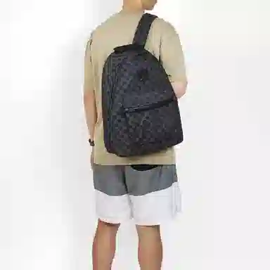 Jordan Checkered Print Backpack Black