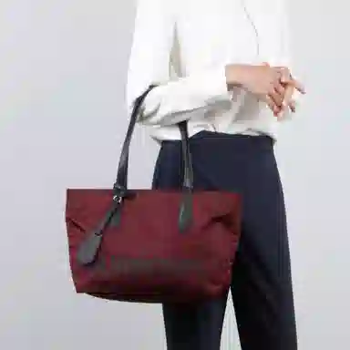 Burberry Recycled Nylon Tote Bag Red