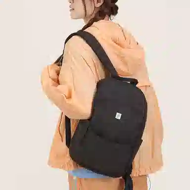 云朵工厂 拉链开合百搭轻便 聚酯纤维 双肩包 男女同款情侣款 多色 中号