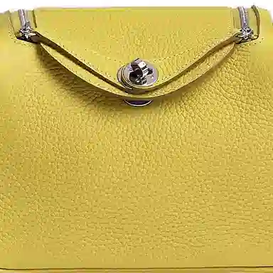 HERMES Lindy Mini 19 Clemence 0Y Limoncello