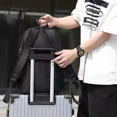 泰克森 简约时尚休闲潮酷通勤 防水耐磨面料 双肩包 常规 男女同款情侣款 多色