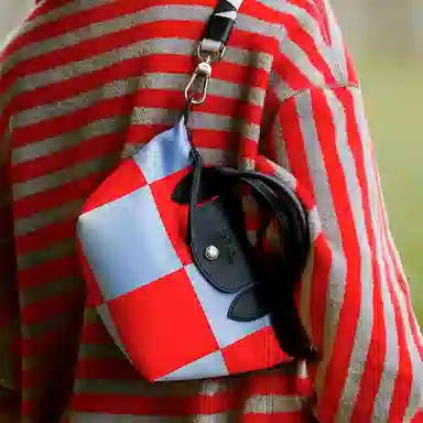 Longchamp Le Pliage Mini Sky Blue Red