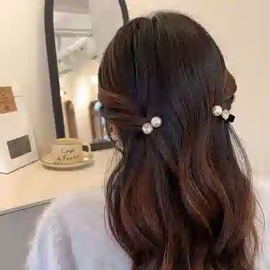 贯古今 小香风水钻高端侧边夹前额刘海夹女发卡子 发夹 女款