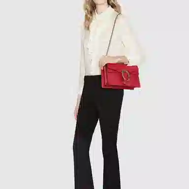 Gucci Dionysus Small Red Leather Shoulder Bag