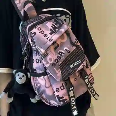 欧曼斐 运动学生单肩包休复古日系斜肩小背包 尼龙 胸包 男女同款情侣款 多色