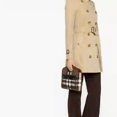 Burberry Check Pattern Shoulder Bag Brown