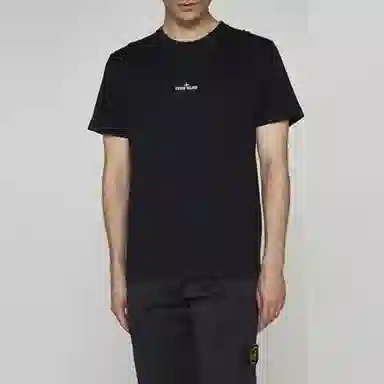 Stone Island Graphic Print T-Shirt Black