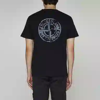 Stone Island Graphic Print T-Shirt Black