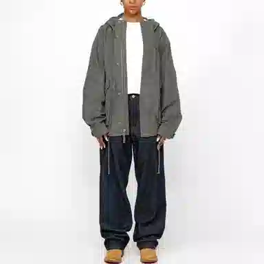 Stussy Short Parka Waxed Linen