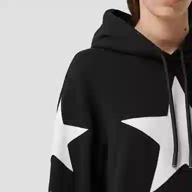 Burberry Star Print Hoodie Black