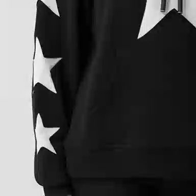 Burberry Star Print Hoodie Black