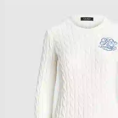 Polo Ralph Lauren SS24 Cable Knit Sweater White
