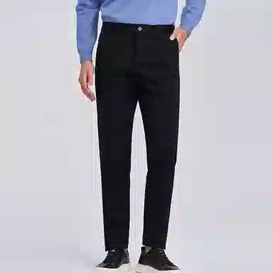 才子 纯色中腰透气微弹休闲裤 男款