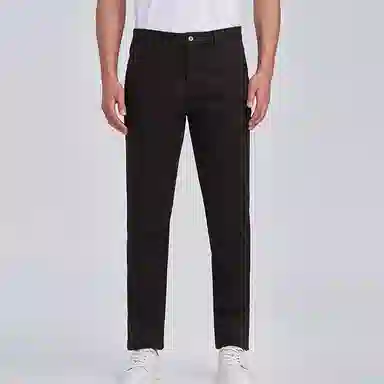 才子 纯色中腰透气微弹休闲裤 男款