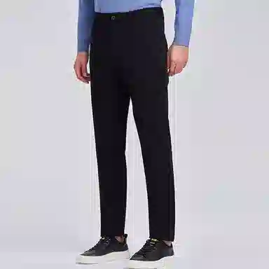 才子 纯色中腰透气微弹休闲裤 男款