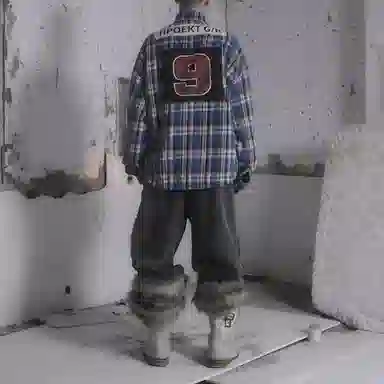 GRAILZ PROJECT G/R FW24 Plaid Pocket Shirt Jacket Blue