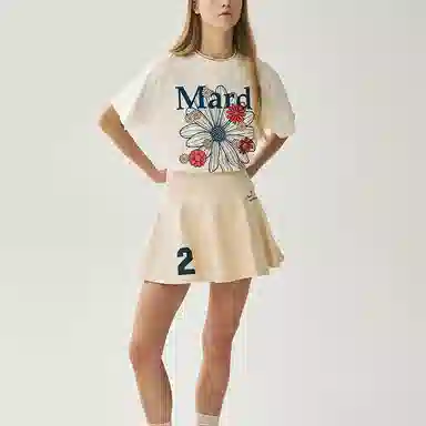 MARDI MERCREDI SS25 TSHIRT FLOWERMARDI BLOSSOM_CREAM T