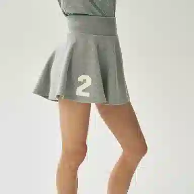 MARDI MERCREDI SS25 FLARE MINI SKIRT ORIGINALIS 25_GREY