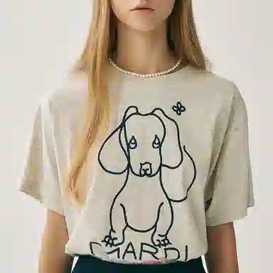 MARDI MERCREDI SS25 TSHIRT DDANJI CH.02_OATMEAL NAVY T