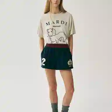 MARDI MERCREDI SS25 TSHIRT DDANJI CH.06_OATMEAL NAVY T