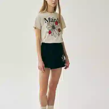 MARDI MERCREDI SS25 SLIM TSHIRT FLOWERMARDI BLOSSOM T