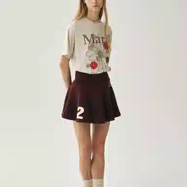 MARDI MERCREDI SS25 TSHIRT FLOWERMARDI BLOSSOM_OATMEAL TAUPE T