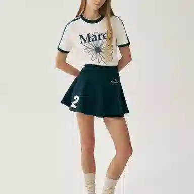 MARDI MERCREDI SS25 FLARE MINI SKIRT ORIGINALIS 25_NAVY