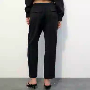 ZARA Black Straight-Leg Pants