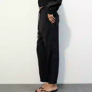 ZARA Black Straight-Leg Pants