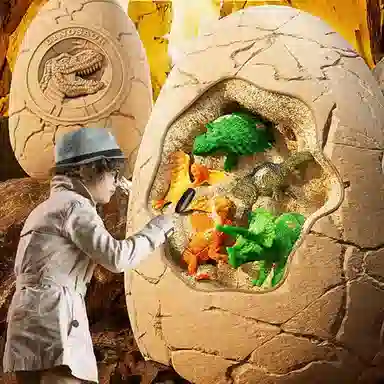 益米 考古挖掘恐龙蛋恐龙化石 玩具