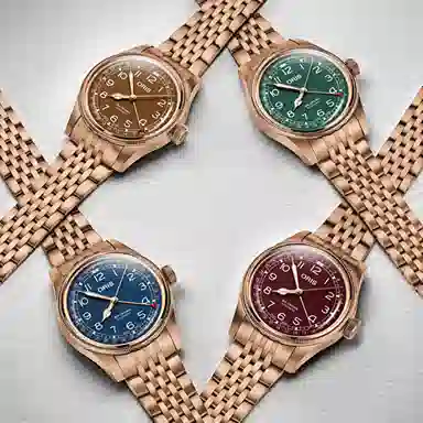 Oris Permanent Series 40mm Green Dial Bronze