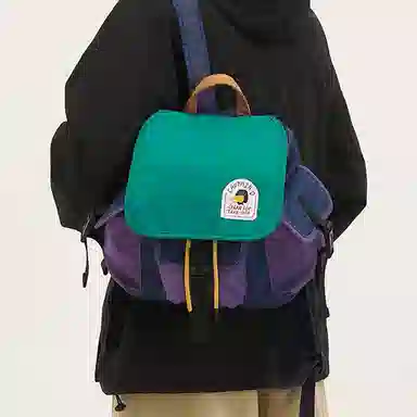 云朵工厂 飞行员伞兵小包 锦纶 双肩包 常规 男女同款情侣款 浅灰色/黑色/深蓝色