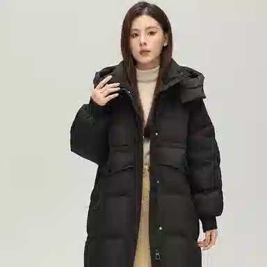 雅鹿 加厚保暖时尚休闲长袖羽绒服 女款